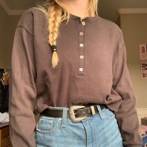 ARITZIA WILFRED FREE HALF BUTTON MAVIS SWEATER